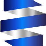 Dark Blue & Flashing white Ribbon PNG Transparent-Step By Step Curved Design -Banner-Logo