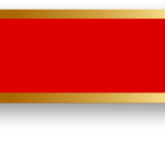 Red Ribbon PNG Transparent Banner Logo Golden Flashing Outline