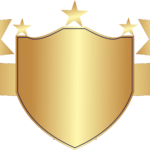 Shield Golden School Logo Design with Golden Star-png-transparent