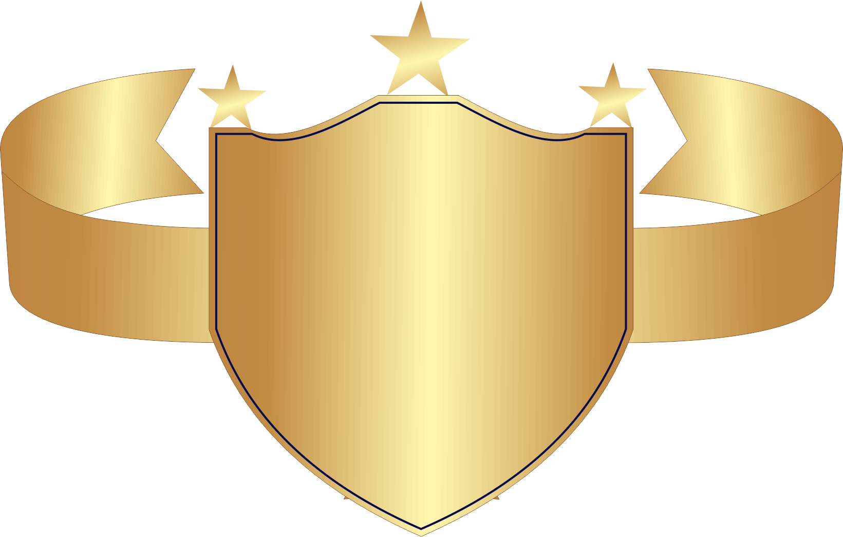 Shield Golden School Logo Design with Golden Star-png-transparent