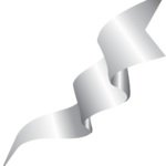 white ribbon waving flag