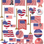 USA Flag gpeg images without background