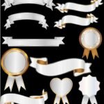siver and golden Ribbon Download Transparent Png 11zon