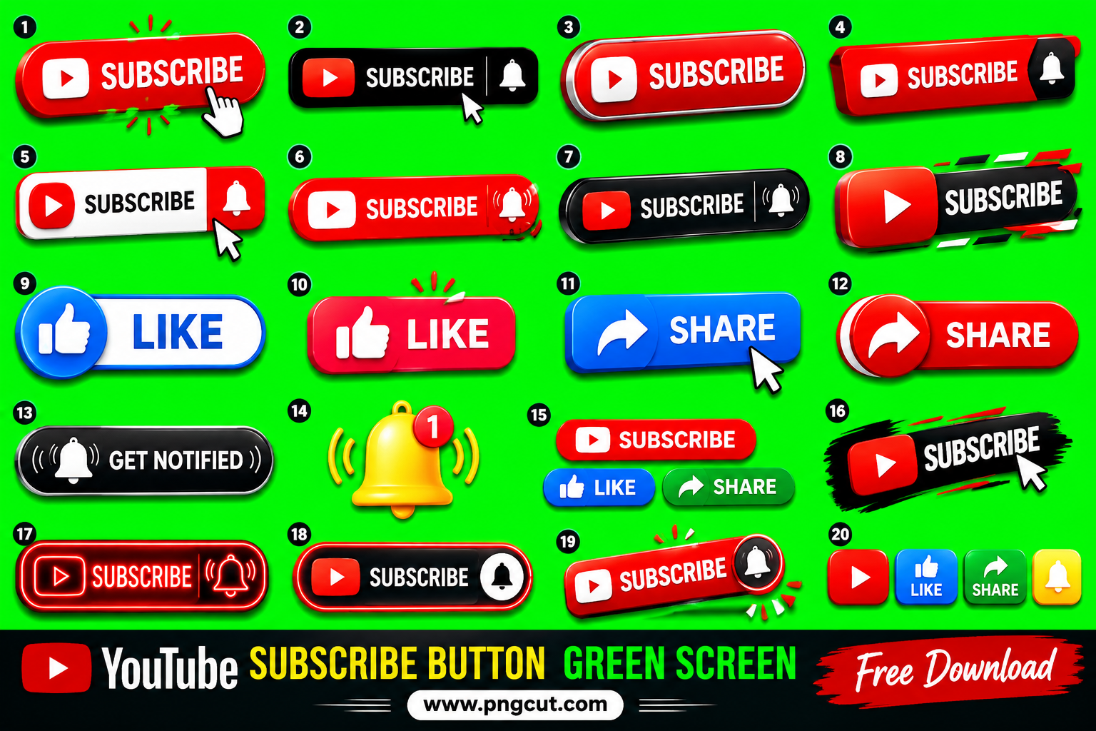 YouTube Subscribe Button Animated