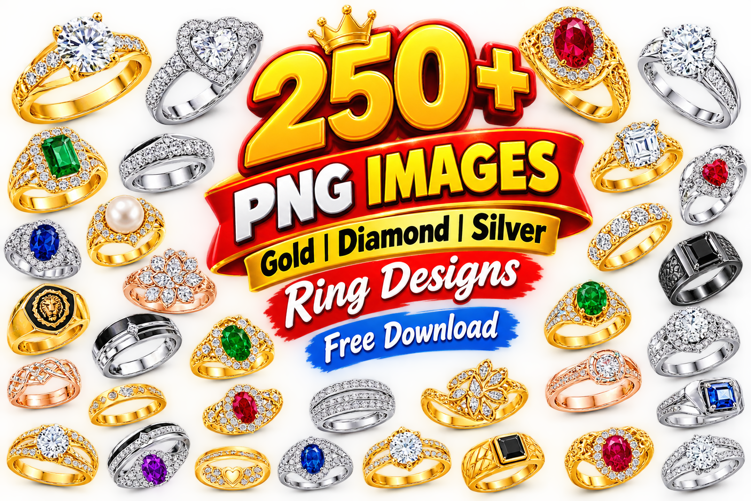 250 Ring Designs PNG Collection download