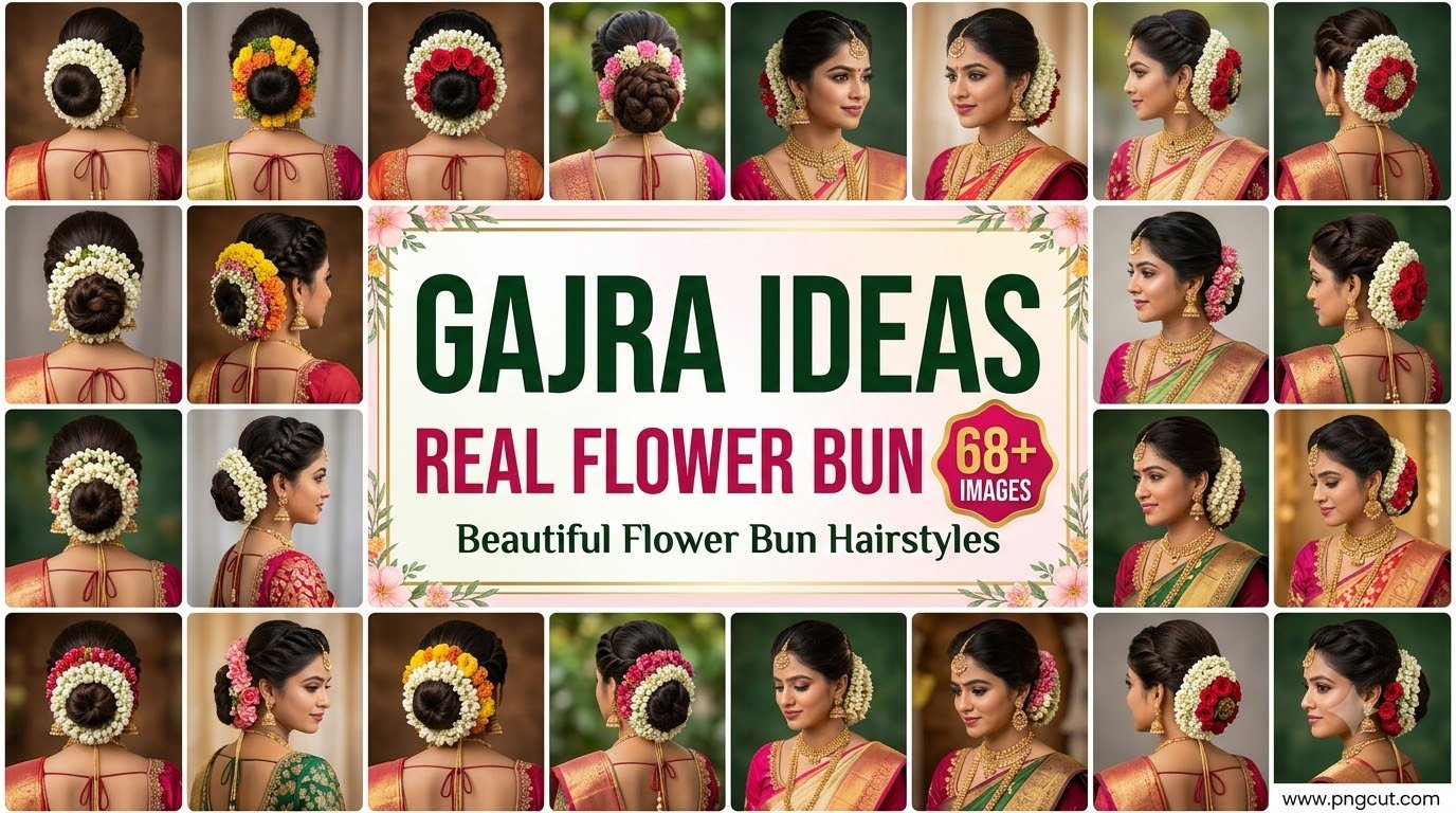 Gajra_flower_bun_hairstyles_free download-images