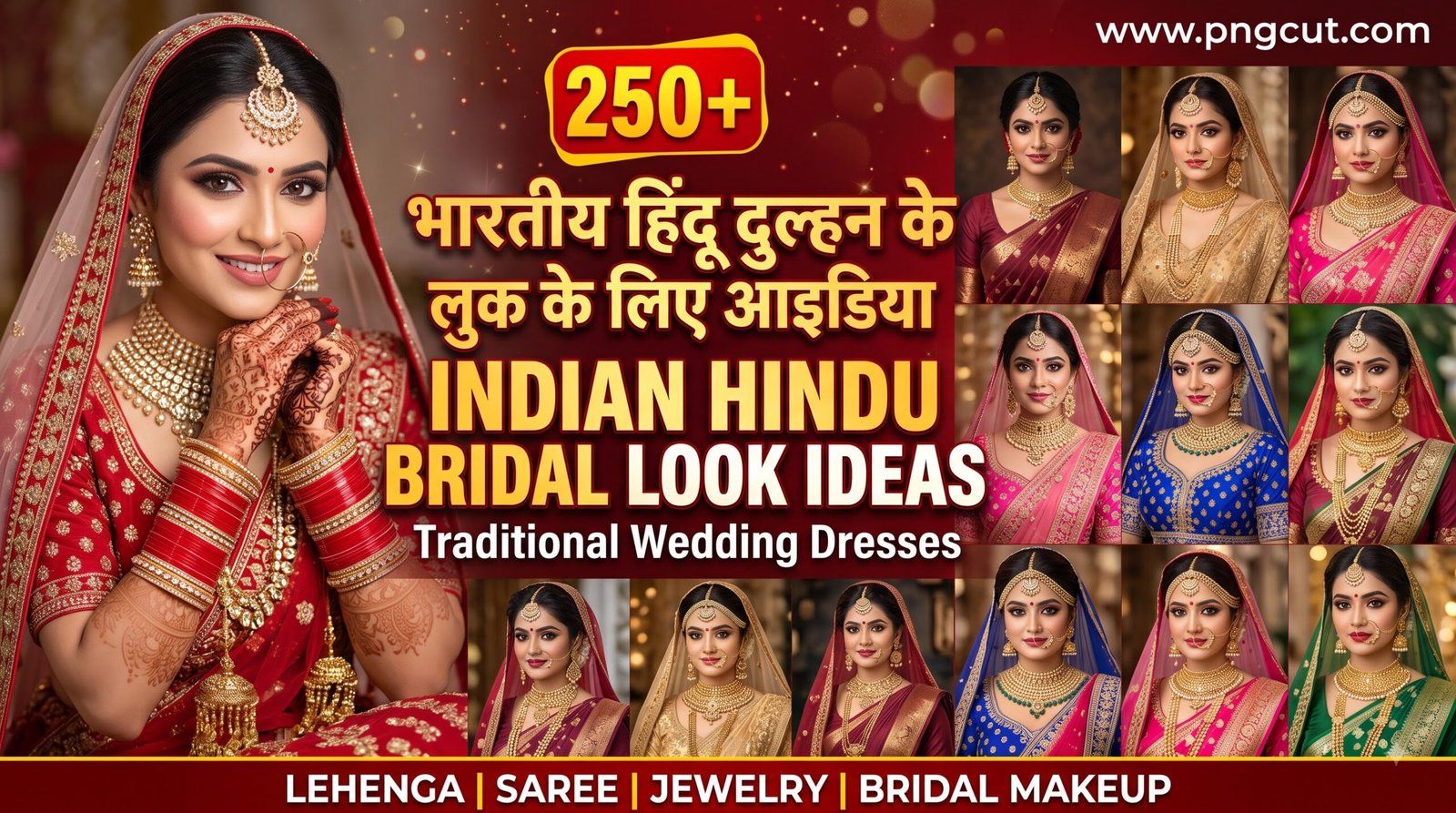 Indian Hindu bridal look ideas thamb scaled