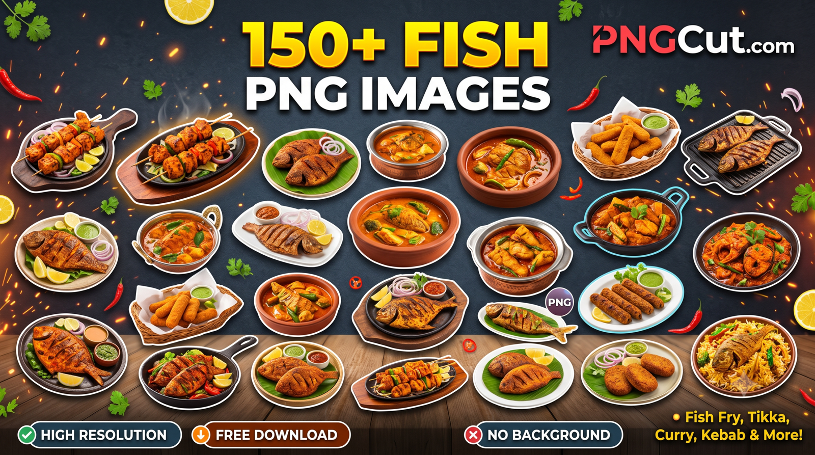 Fish PNG, Fish Fry PNG.